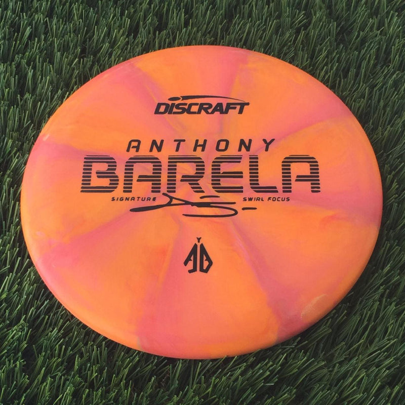 Discraft Crazy Tough CT Swirl Focus with Anthony Barela Signature - AB Stamp - 174g Bright Orange