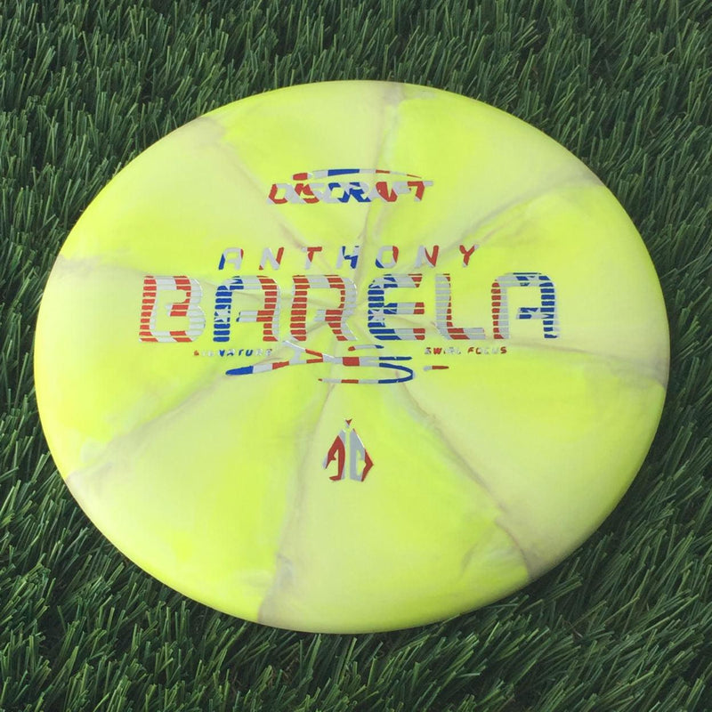 Discraft Crazy Tough CT Swirl Focus with Anthony Barela Signature - AB Stamp - 174g Lime Yellow