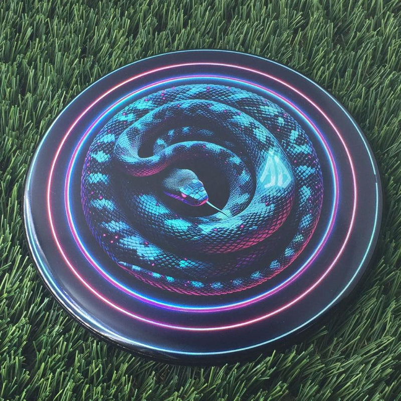 Discraft ESP Zone with Foil Foil SuperColor Coiled Snake with AB Logo Stamp - 174g Black