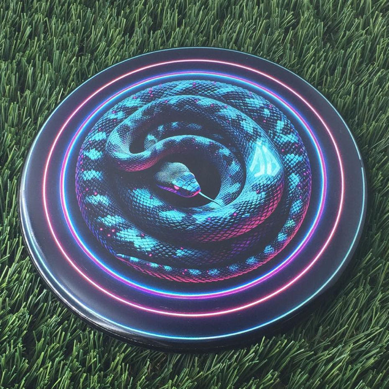 Discraft ESP Zone with Foil Foil SuperColor Coiled Snake with AB Logo Stamp - 174g Black