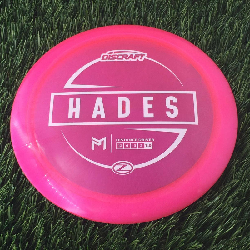 Discraft Elite Z Hades with PM Logo Stock Stamp Stamp - 169g - Translucent Pink