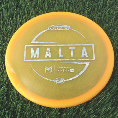 Discraft Elite Z Malta with PM Logo Stock Stamp Stamp - 176g - Translucent Light Orange