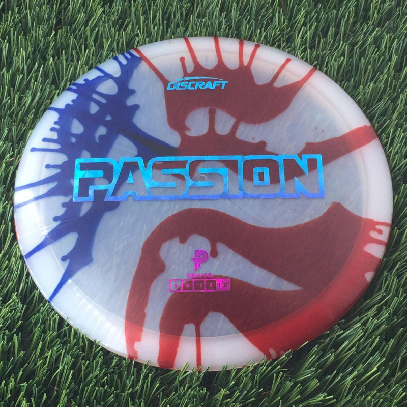 Discraft Elite Z Fly-Dyed Passion with PP Logo Stock Stamp Stamp - 174g - Translucent Flag