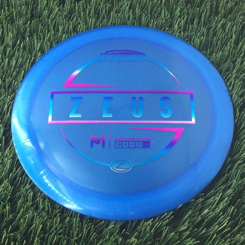 Discraft Elite Z Zeus with PM Logo Stock Stamp Stamp - 174g - Translucent Blue