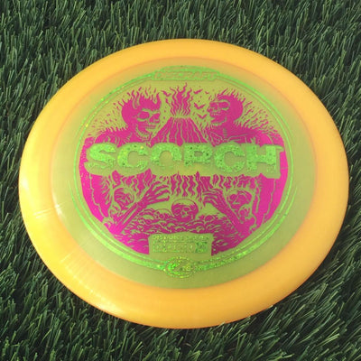 Discraft Elite Z Scorch with Volcanic Skeletons Double Foil Stamp - 169g - Translucent Orange