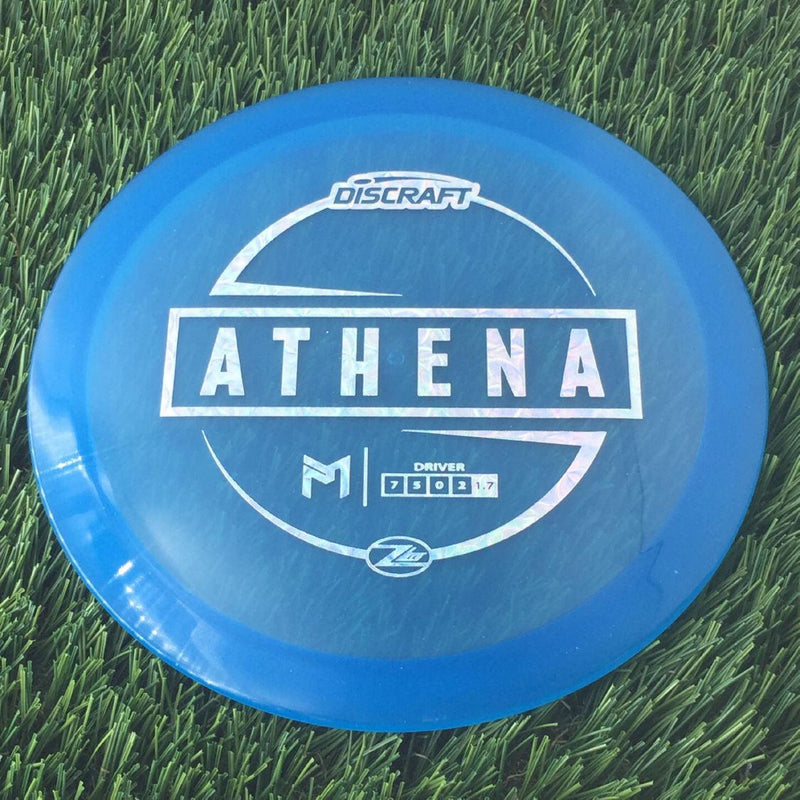 Discraft Elite Z Lite Athena with PM Logo Stock Stamp Stamp - 163g - Translucent Blue