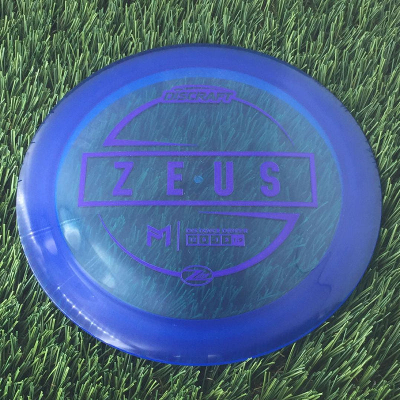 Discraft Elite Z Lite Zeus with PM Logo Stock Stamp Stamp - 165g - Translucent Blue