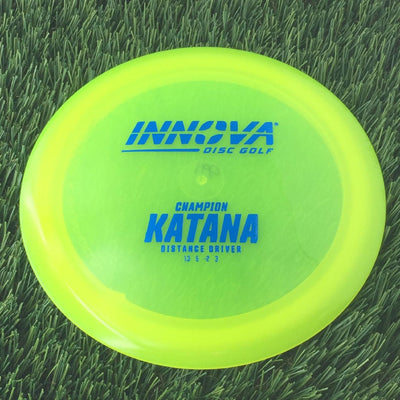 Innova Champion Katana with Burst Logo Stock Stamp - 166g - Translucent Yellow