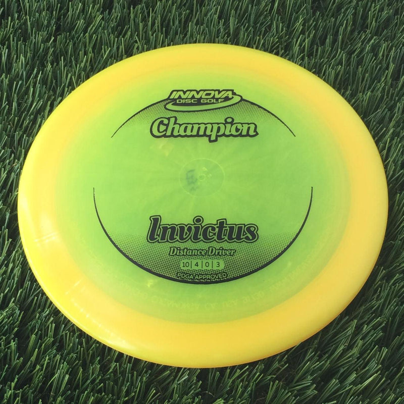 Innova Champion Invictus with Circle Fade Stock Stamp - 175g - Translucent Orangish Yellow