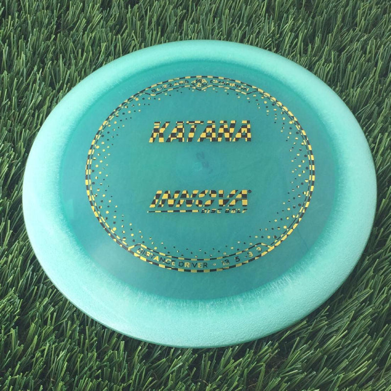 Innova Champion Blizzard Katana with Burst Logo Stock Stamp - 155g - Translucent Teal Green