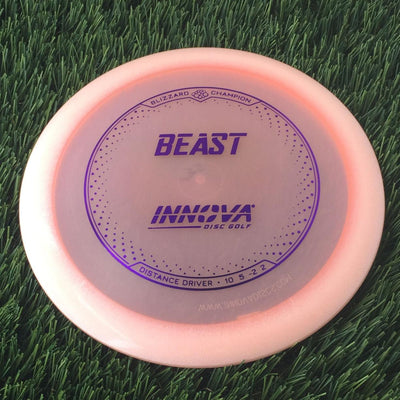 Innova Champion Blizzard Beast with Burst Logo Stock Stamp - 135g - Translucent Light Pink