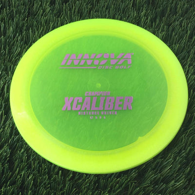 Innova Champion Xcaliber with Burst Logo Stock Stamp - 160g - Translucent Yellow