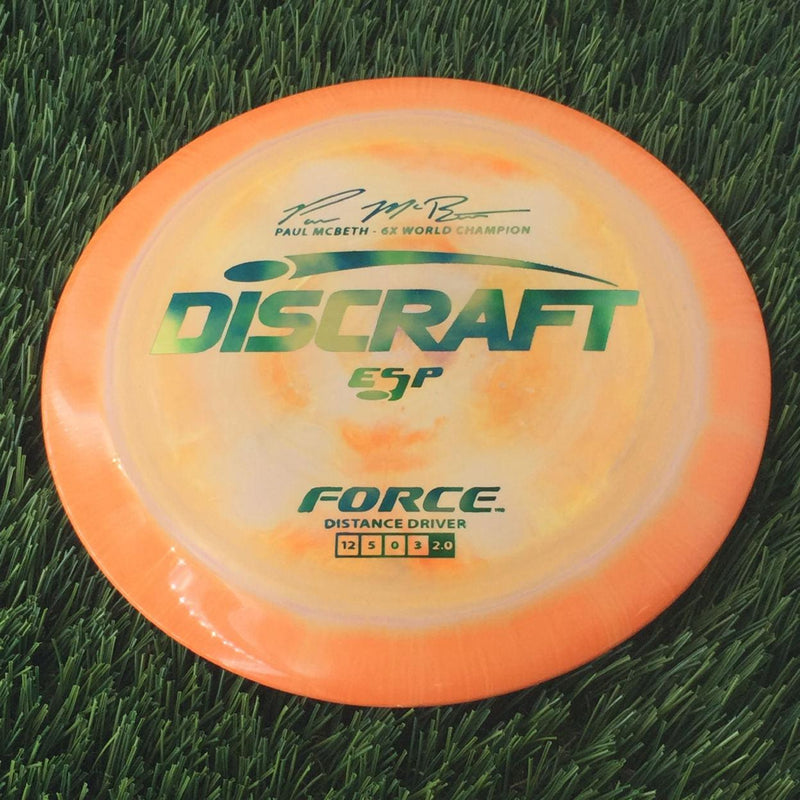 Discraft ESP Force with Paul McBeth - 6x World Champion Signature Stamp - 174g Orange