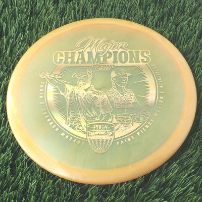 Discraft Elite Z Swirl Buzzz with Major Champions - Chris Dickerson - Paige Pierce - 2022 Stamp - 180g - Translucent Yellow