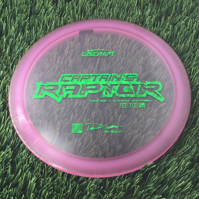 Discraft Special Blend Z Captain's Raptor with First Run // Modified Overstable - Paul Ulibarri Stamp - 174g - Translucent Pink