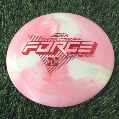 Discraft ESP Swirl Force with Andrew Presnell Tour Series 2022 Stamp - 174g Light Red