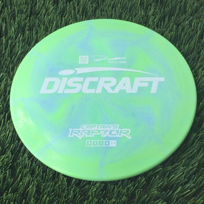 Discraft ESP Swirl Captain's Raptor with Paul Ulibarri Stamp - 174g Green