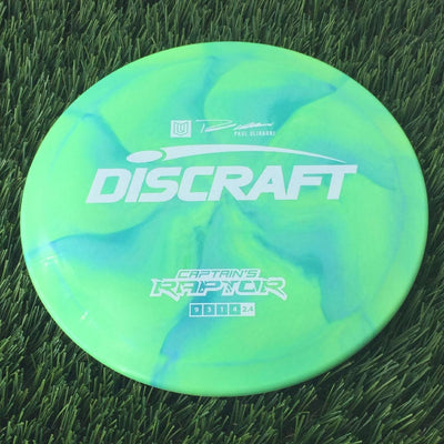 Discraft ESP Swirl Captain's Raptor with Paul Ulibarri Stamp - 174g Green