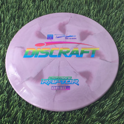 Discraft ESP Swirl Captain's Raptor with Paul Ulibarri Stamp - 174g Dark Purple