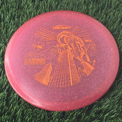 Discraft Elite Z Sparkle Glo Buzzz with 2023 Ledgestone Edition - Wave 1 Stamp - 180g - Translucent Pink