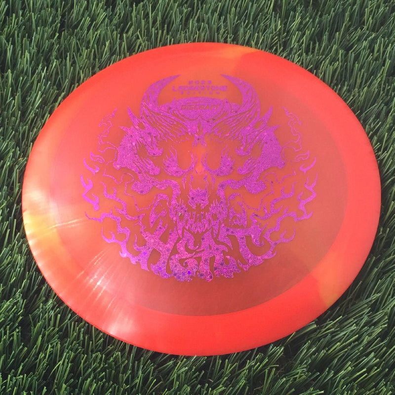 Discraft Elite Z Swirl Heat with 2023 Ledgestone Edition - Wave 1 Stamp - 174g - Translucent Red