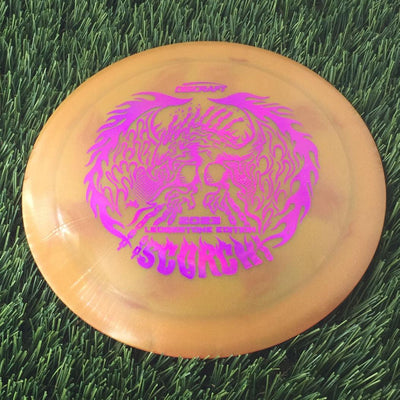 Discraft Elite Z Metallic Swirl Scorch with 2023 Ledgestone Edition - Wave 1 Stamp - 174g - Translucent Orange