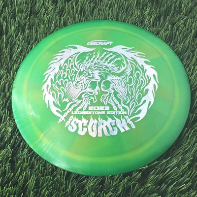 Discraft Elite Z Metallic Swirl Scorch with 2023 Ledgestone Edition - Wave 1 Stamp - 172g - Translucent Green