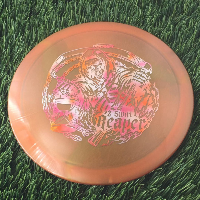 Discraft Elite Z Swirl Reaper with 2023 Ledgestone Edition - Wave 1 Stamp - 174g - Translucent Orange