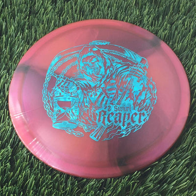 Discraft Elite Z Swirl Reaper with 2023 Ledgestone Edition - Wave 1 Stamp - 174g - Translucent Dark Red