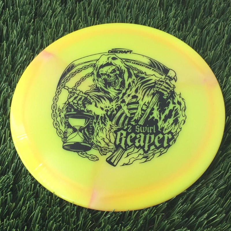 Discraft Elite Z Swirl Reaper with 2023 Ledgestone Edition - Wave 1 Stamp - 174g - Translucent Yellow