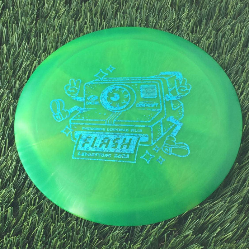 Discraft Elite Z Swirl Flash with 2023 Ledgestone Edition - Wave 1 Stamp - 174g - Translucent Green