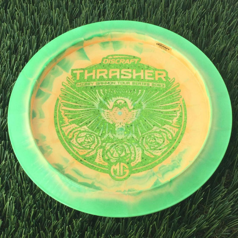 Discraft ESP Swirl Thrasher with Missy Gannon Tour Series 2023 Stamp - 174g Lime Green