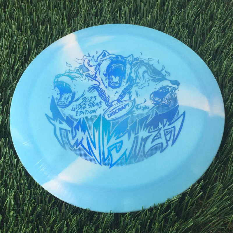 Discraft ESP Swirl Punisher with 2023 Ledgestone Edition - Wave 3 Stamp - 174g Light Blue