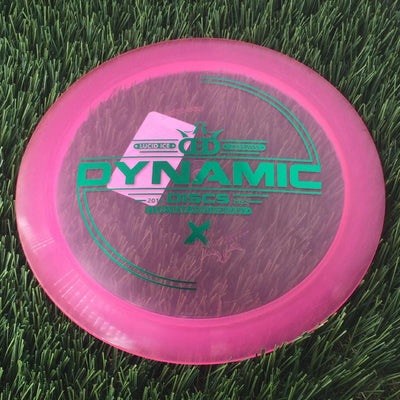 Dynamic Discs Lucid Ice Trespass with Ten-Year Anniversary 2012-2022 Stamp - 173g - Translucent Pink