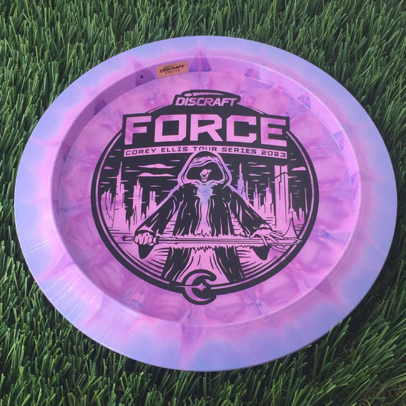 Discraft ESP Swirl Force with Corey Ellis Tour Series 2023 Stamp - 174g Purple