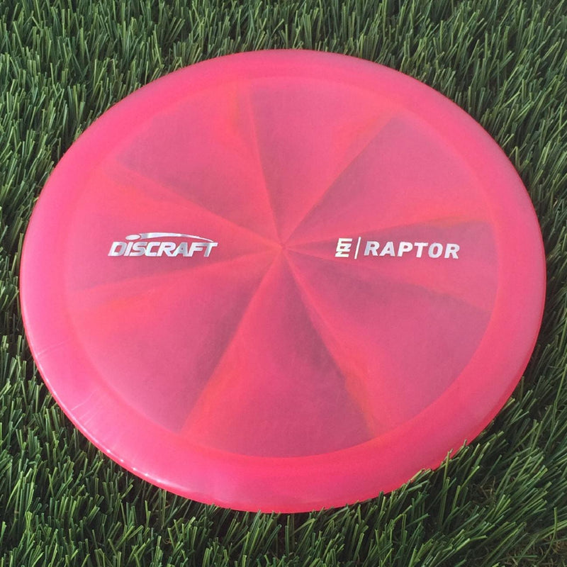 Discraft Elite Z Swirl Raptor with Ezra Aderhold - EZ Small Logo Stamp - 174g - Translucent Pink