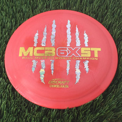 Discraft ESP Swirl Undertaker with McBeast 6X Claw PM World Champ Stamp - 173g Red