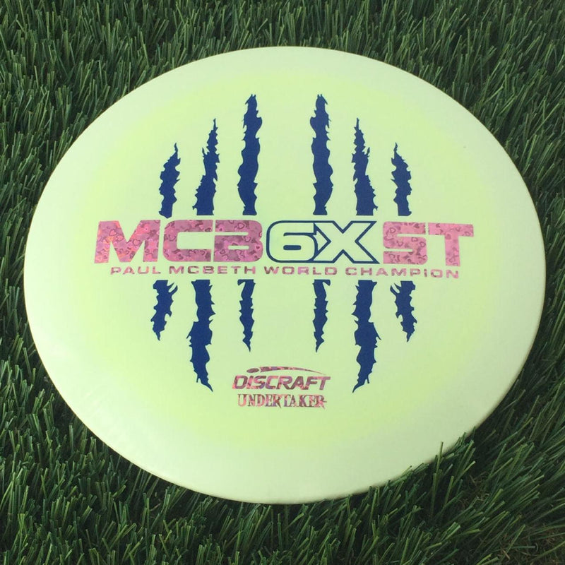 Discraft ESP Swirl Undertaker with McBeast 6X Claw PM World Champ Stamp - 173g Light Yellow