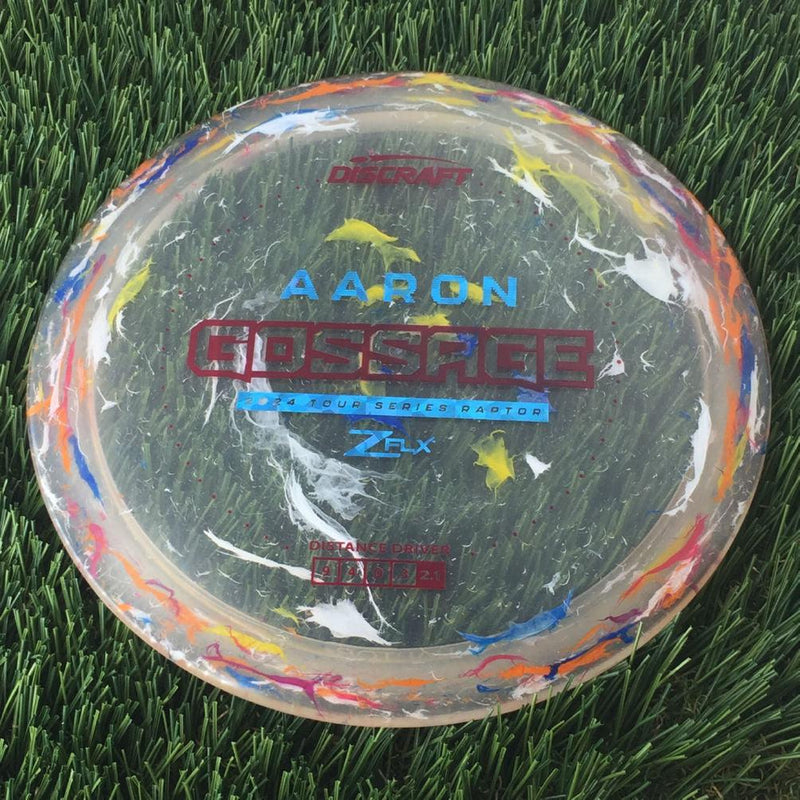 Discraft Jawbreaker Z FLX Raptor with Aaron Gossage 2024 Tour Series Stamp - 174g - Translucent Orangish White