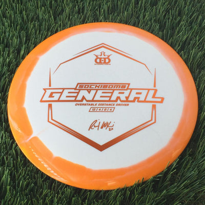 Dynamic Discs Supreme Orbit Sockibomb General with Sockibomb Ricky Wysocki Signature 2x World Champion Stamp - 175g Orange