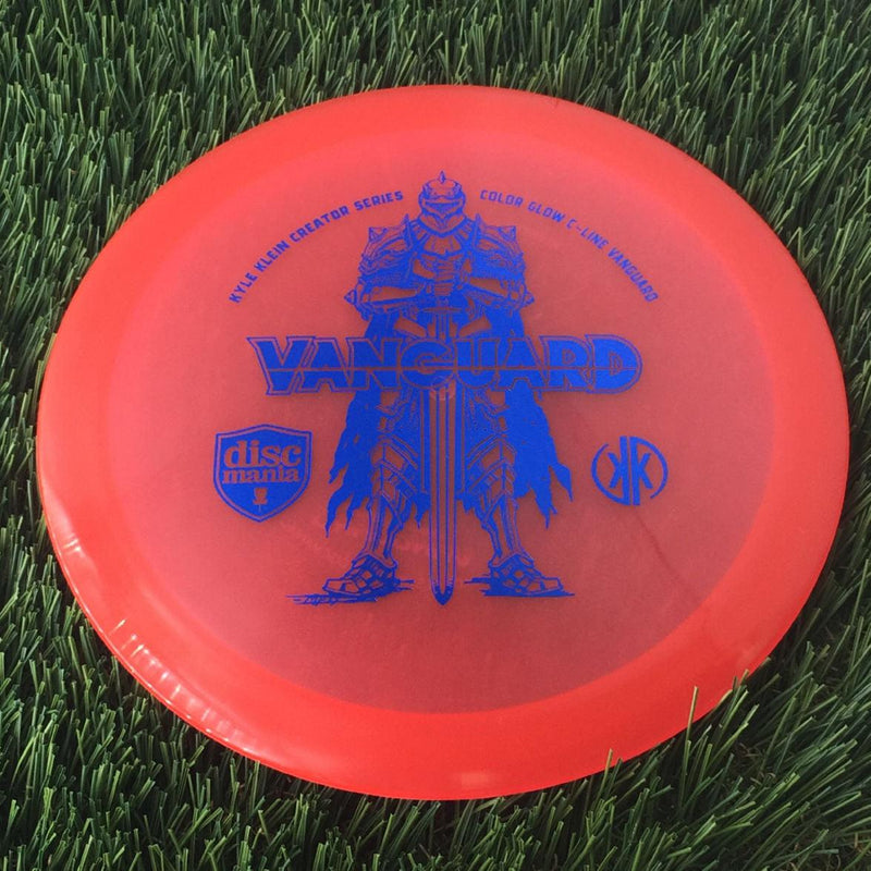 Discmania C-Line Color Glow Reinvented Vanguard with Kyle Klein Creator Series - Powerful Knight Stamp - 173g - Translucent Red