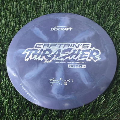 Discraft ESP Swirl Captain's Thrasher with First Run // Modified Overstable Missy Gannon Signature Stamp - 174g Bluish Grey