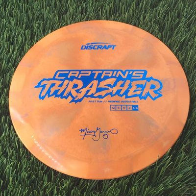 Discraft ESP Swirl Captain's Thrasher with First Run // Modified Overstable Missy Gannon Signature Stamp - 174g Dark Orange