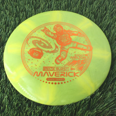 Dynamic Discs Fuzion-X Burst Maverick with Zach Melton Team Series 2024 - ZM in Space Stamp - 176g Green