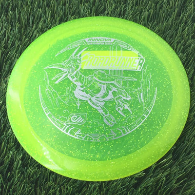 Innova Champion Metal Flake Roadrunner with Callie McMorran Team Champion Tour Series 2022 Stamp - 175g - Translucent Yellow