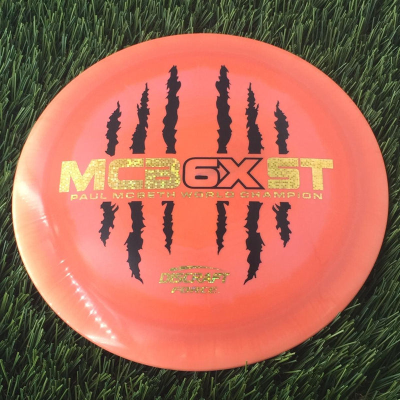 Discraft ESP Swirl Force with McBeast 6X Claw PM World Champ Stamp - 172g - Solid Blood Orange