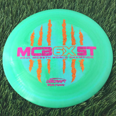 Discraft ESP Swirl Vulture with McBeast 6X Claw PM World Champ Stamp - 174g - Solid Green