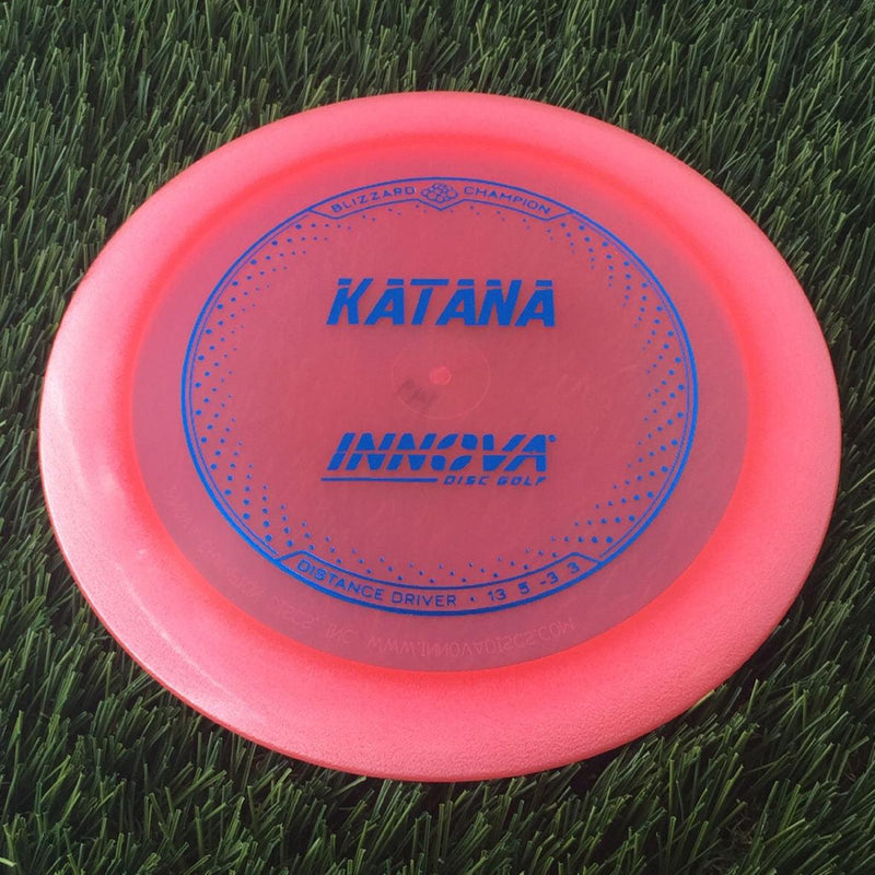 Innova Champion Blizzard Katana with Burst Logo Stock Stamp - 149g - Translucent Pink