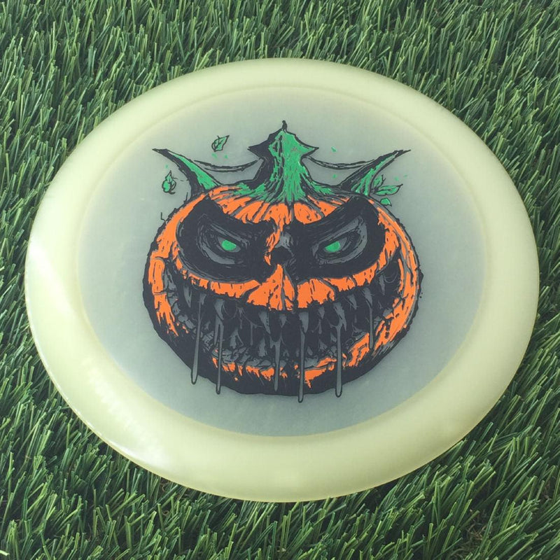 Dynamic Discs Lucid Moonshine Glow Captain with Scary Pumpkin with DD Crown - Triple Foil 2024 Stamp - 173g - Translucent Glow