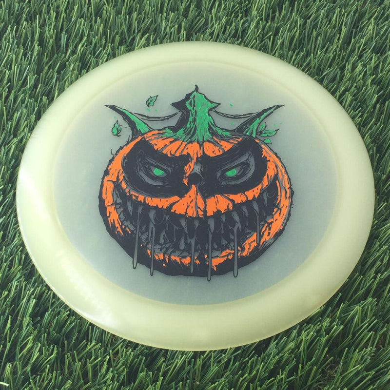 Dynamic Discs Lucid Moonshine Glow Captain with Scary Pumpkin with DD Crown - Triple Foil 2024 Stamp - 173g - Translucent Glow